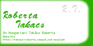 roberta takacs business card