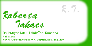 roberta takacs business card